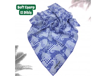 Natura Cotton Eşarp – Anadolu Esintisi Desen (El Dikişi)