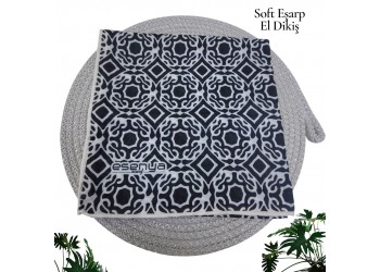 Natura Cotton Eşarp – Sonsuz Desen (El Dikişi)