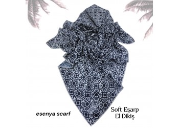 Natura Cotton Eşarp – Sonsuz Desen (El Dikişi)