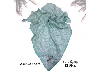 Natura Cotton Eşarp – Sonsuz Desen (El Dikişi)