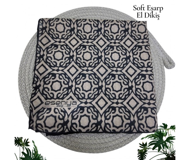 Natura Cotton Eşarp – Sonsuz Desen (El Dikişi)