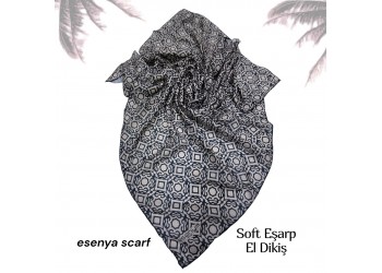Natura Cotton Eşarp – Sonsuz Desen (El Dikişi)
