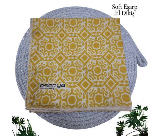 Natura Cotton Eşarp – Sonsuz Desen (El Dikişi)