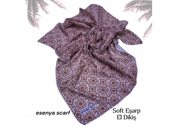 Natura Cotton Eşarp – Sonsuz Desen (El Dikişi)