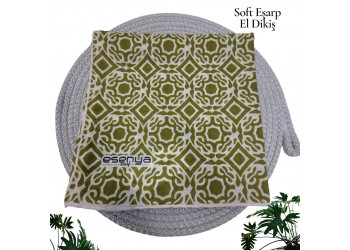 Natura Cotton Eşarp – Sonsuz Desen (El Dikişi)