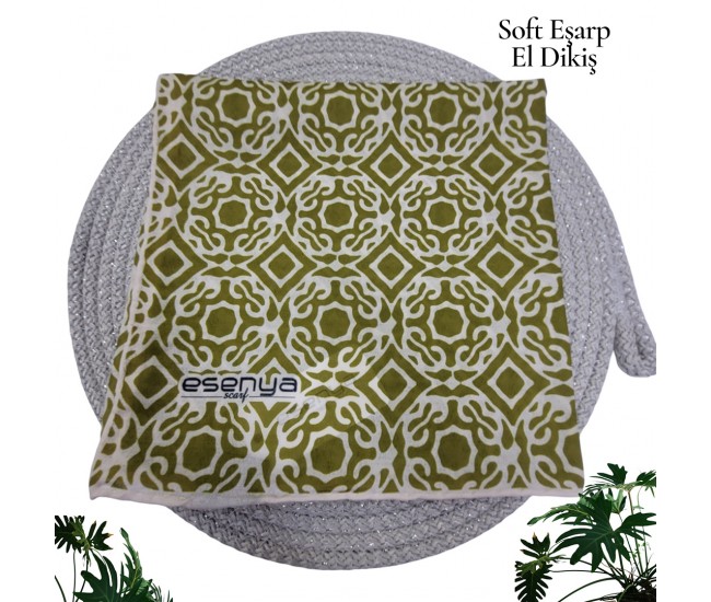 Natura Cotton Eşarp – Sonsuz Desen (El Dikişi)