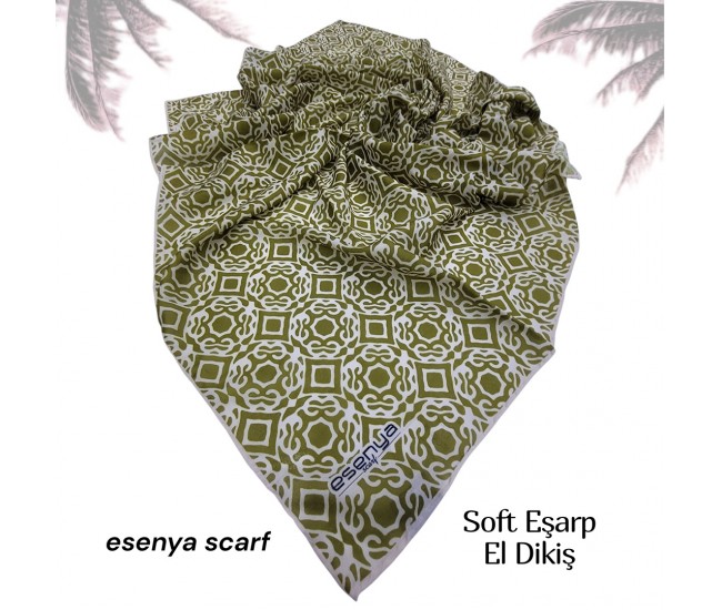Natura Cotton Eşarp – Sonsuz Desen (El Dikişi)