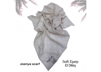 Natura Cotton Eşarp – Sonsuz Desen (El Dikişi)