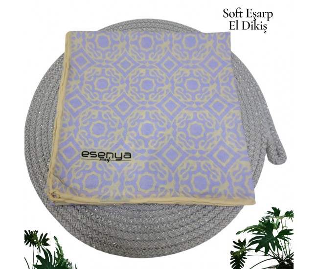 Natura Cotton Eşarp – Sonsuz Desen (El Dikişi)