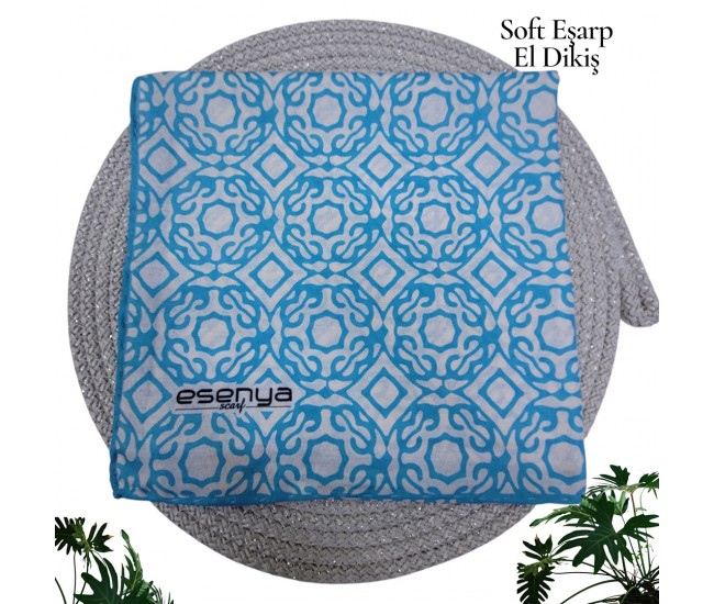 Natura Cotton Eşarp – Sonsuz Desen (El Dikişi)