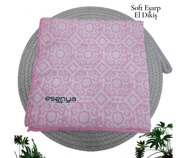 Natura Cotton Eşarp – Sonsuz Desen (El Dikişi)