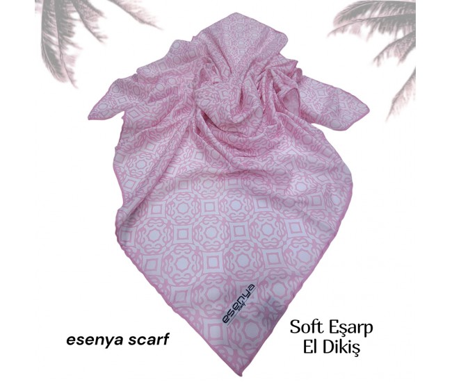 Natura Cotton Eşarp – Sonsuz Desen (El Dikişi)