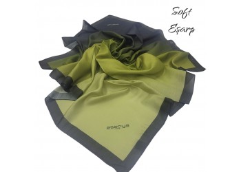 SOFT EŞARP DEGRADE HAKİ-SİYAH