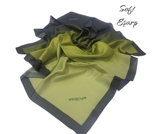 SOFT EŞARP DEGRADE HAKİ-SİYAH SOFT EŞARP DEGRADE HAKİ-SİYAH