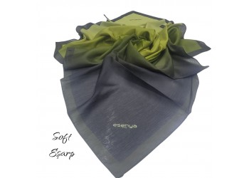 SOFT EŞARP DEGRADE HAKİ-SİYAH