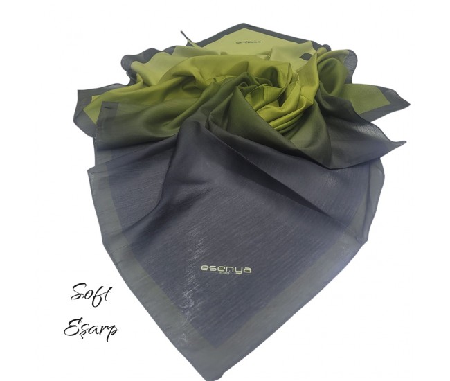 SOFT EŞARP DEGRADE HAKİ-SİYAH SOFT EŞARP DEGRADE HAKİ-SİYAH