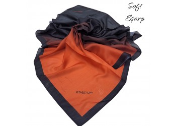 SOFT EŞARP DEGRADE TABA-SİYAH