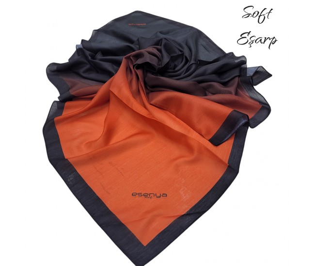 SOFT EŞARP DEGRADE TABA-SİYAH SOFT EŞARP DEGRADE TABA-SİYAH