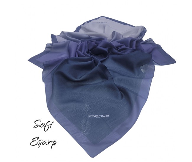 SOFT EŞARP DEGRADE LACİVERT-GÜMÜŞ SOFT EŞARP DEGRADE LACİVERT-GÜMÜŞ