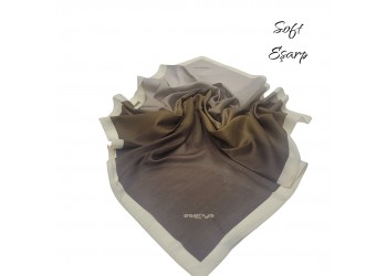 SOFT EŞARP DEGRADE KAHVE-GRİ