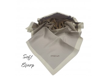 SOFT EŞARP DEGRADE KAHVE-GRİ
