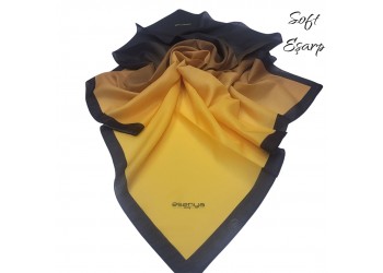 SOFT EŞARP DEGRADE SİYAH-SARI