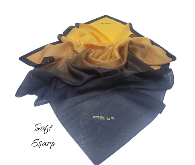 SOFT EŞARP DEGRADE SİYAH-SARI SOFT EŞARP DEGRADE SİYAH-SARI