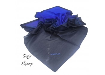 SOFT EŞARP DEGRADE SİYAH-SAKS