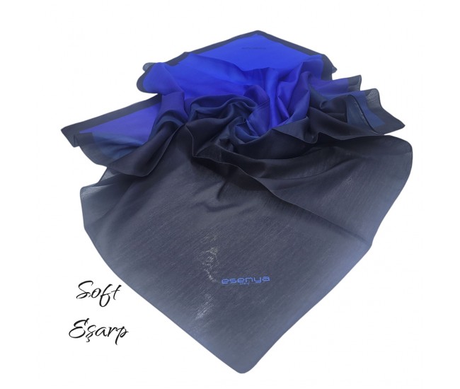 SOFT EŞARP DEGRADE SİYAH-SAKS SOFT EŞARP DEGRADE SİYAH-SAKS