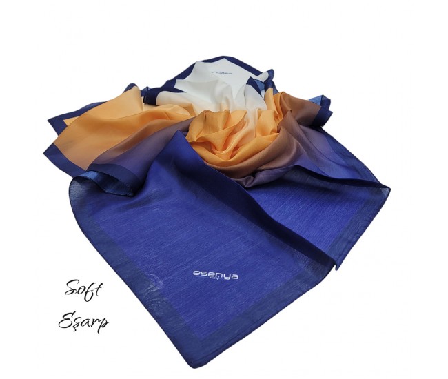 SOFT EŞARP DEGRADE LACIVERT-ORANGE SOFT EŞARP DEGRADE LACIVERT-ORANGE
