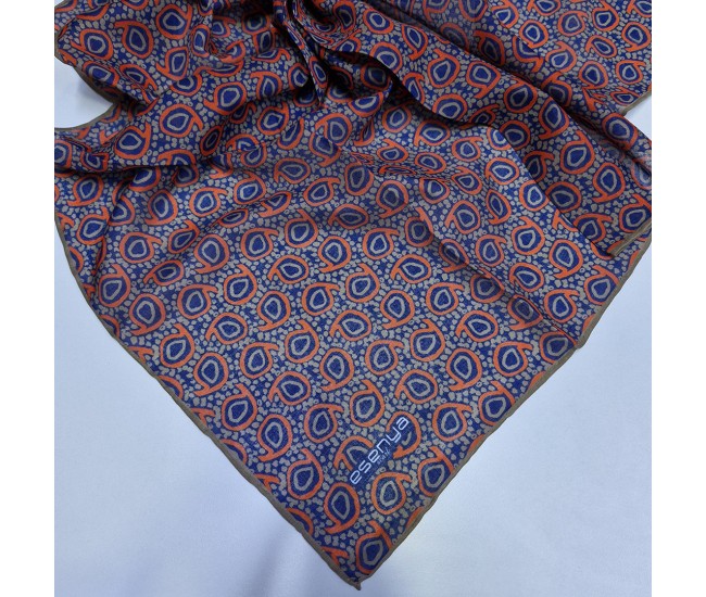 Soft Eşarp Damla Desen Lacivert Orange Soft Eşarp Damla Desen Lacivert Orange