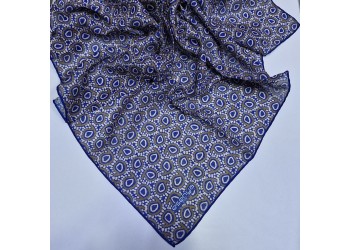 Soft Eşarp Damla Desen Lacivert Vison