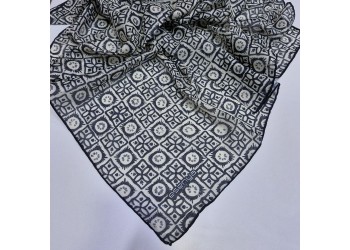 Soft Eşarp Etnik Desen SİYAH BEYAZ
