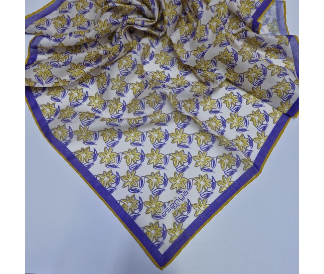 Soft Eşarp Sümbül Desen Bej Soft Eşarp Sümbül Desen Bej