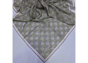 Soft Eşarp Sümbül Desen Vizon