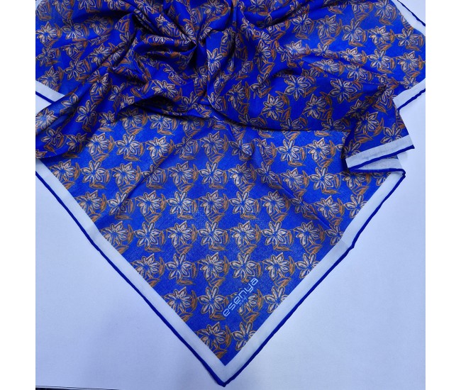 Soft Eşarp Sümbül Desen Saks Soft Eşarp Sümbül Desen Saks