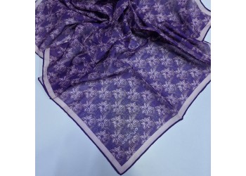 Soft Eşarp Sümbül Desen Mürdüm