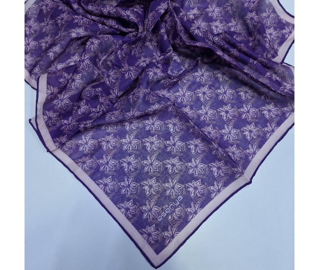 Soft Eşarp Sümbül Desen Mürdüm Soft Eşarp Sümbül Desen Mürdüm